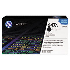 HP 647A, (CE260A) Black Original LaserJet Toner Cartridge