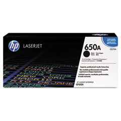 HP 650A, (CE270A) Black Original LaserJet Toner Cartridge