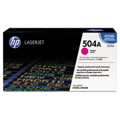 HP 504A, (CE253A) Magenta Original LaserJet Toner Cartridge