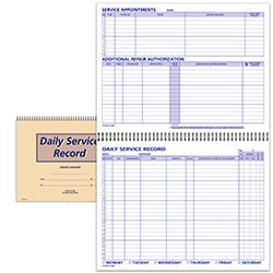 Daily Service Record Book (1 Book) 50 / BK