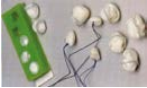 Peanut Sponges - Sterile - Size: Small - 3/8" - N/Strung in Holder - No Tail - X-Ray