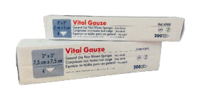 Vital-Gauze Premium Non Woven Sponges - Sterile 2'S - 4" x 4" - 4 ply