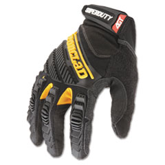 SuperDuty Gloves, Large, Black/Yellow, 1 Pair