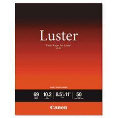 PRO Luster Inkjet Photo Paper, 10.2 mil, 8.5 x 11, Luster White, 50/Pack