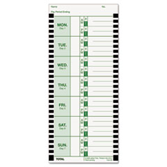 Time Clock Cards for Lathem Time 800P, One Side, 4 x 9, 100/Pack