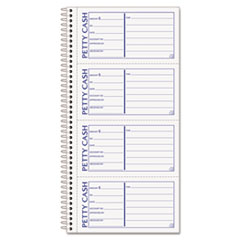 Petty Cash Receipt Book, Two-Part Carbonless, 5 x 2.75, 4 Forms/Sheet, 200 Forms Total