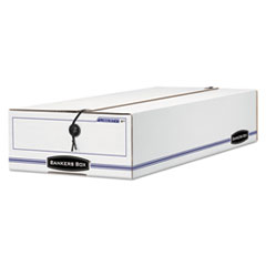 LIBERTY Check and Form Boxes, 9.25" x 23.75" x 4.25", White/Blue, 12/Carton