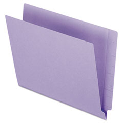 Colored End Tab Folders with Reinforced Double-Ply Straight Cut Tabs, Letter Size, 0.75" Expansion, Purple, 100/Box