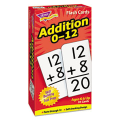 Skill Drill Flash Cards, Addition, 3 x 6, Black and White, 91/Pack