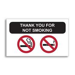 Static Cling Reminders - NSSC No smoking  - BOX of 100 100 / PK