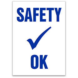 Static Cling Inspection Sticker - Safety 100 / PK