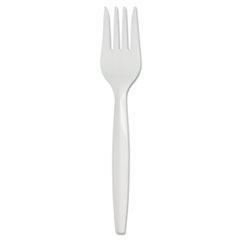 SmartStock Plastic Cutlery Refill, Fork, 5.8", Series-B Mediumweight, White, 40/Pack, 24 Packs/Carton