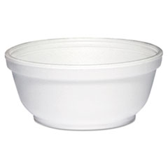 Foam Bowls, 8 oz, White, 50/Pack, 20 Packs/Carton