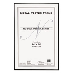 Metal Poster Frame, Plastic Face, 24 x 36, Black