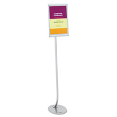 Designer Sign Stand, Silver Aluminum Frame, 11 x 17