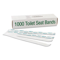 Sani/Shield Printed Toilet Seat Band, 16 x 1.5, Deep Blue/White, 1,000/Carton