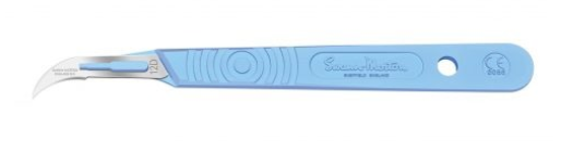 Scalpel, Swann Morton, Sterile Size: 12D, blue handle