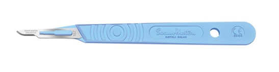 Scalpel, Swann Morton, Sterile Size: 15T, blue handle