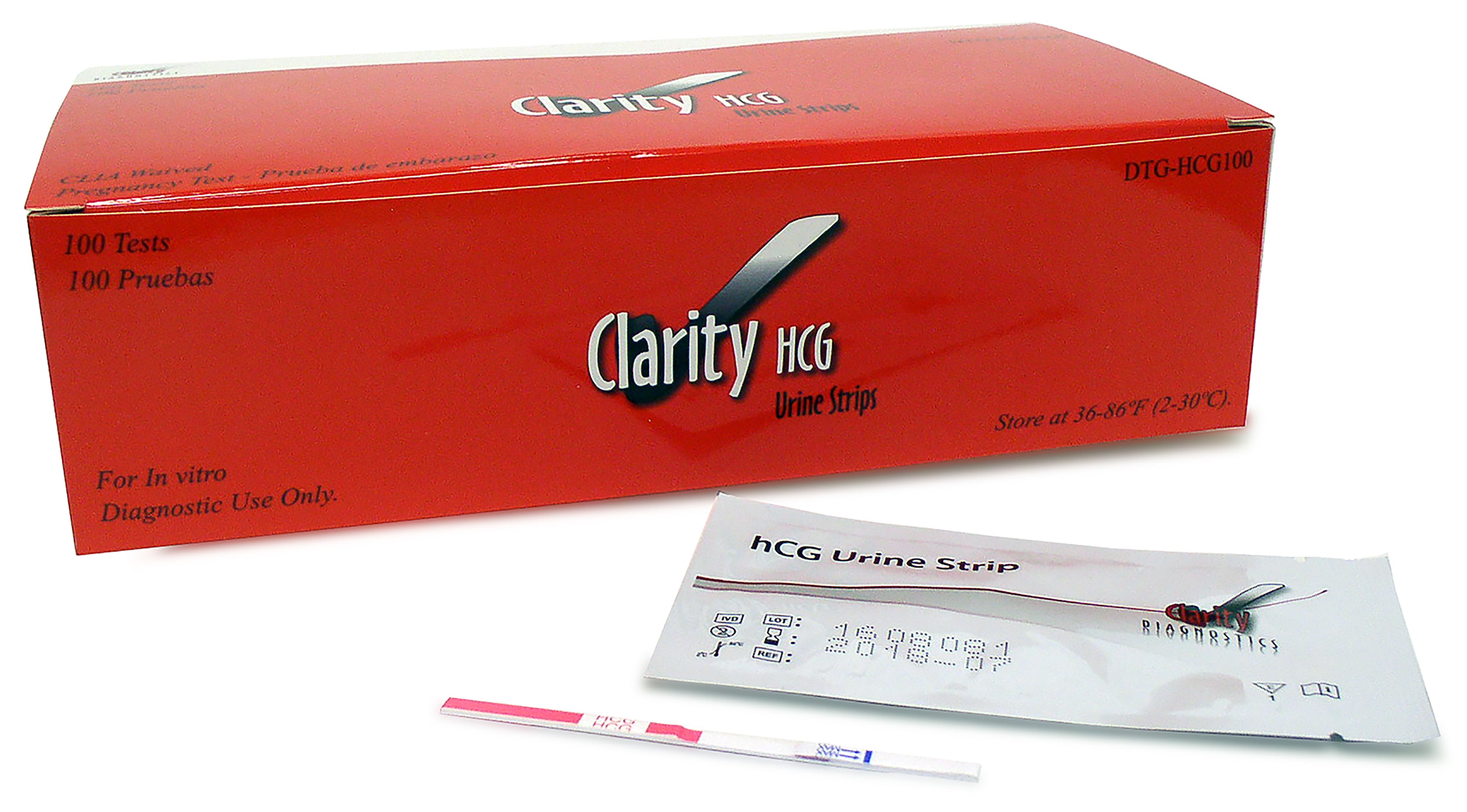 Clarity HCG Test Strips (Box 100) “CLIA Waived”