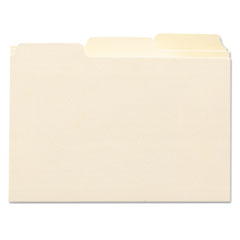 Manila Card Guides, 1/3-Cut Top Tab, Blank, 4 x 6, Manila, 100/Box