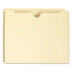 100% Recycled Top Tab File Jackets, Straight Tab, Letter Size, Manila, 50/Box