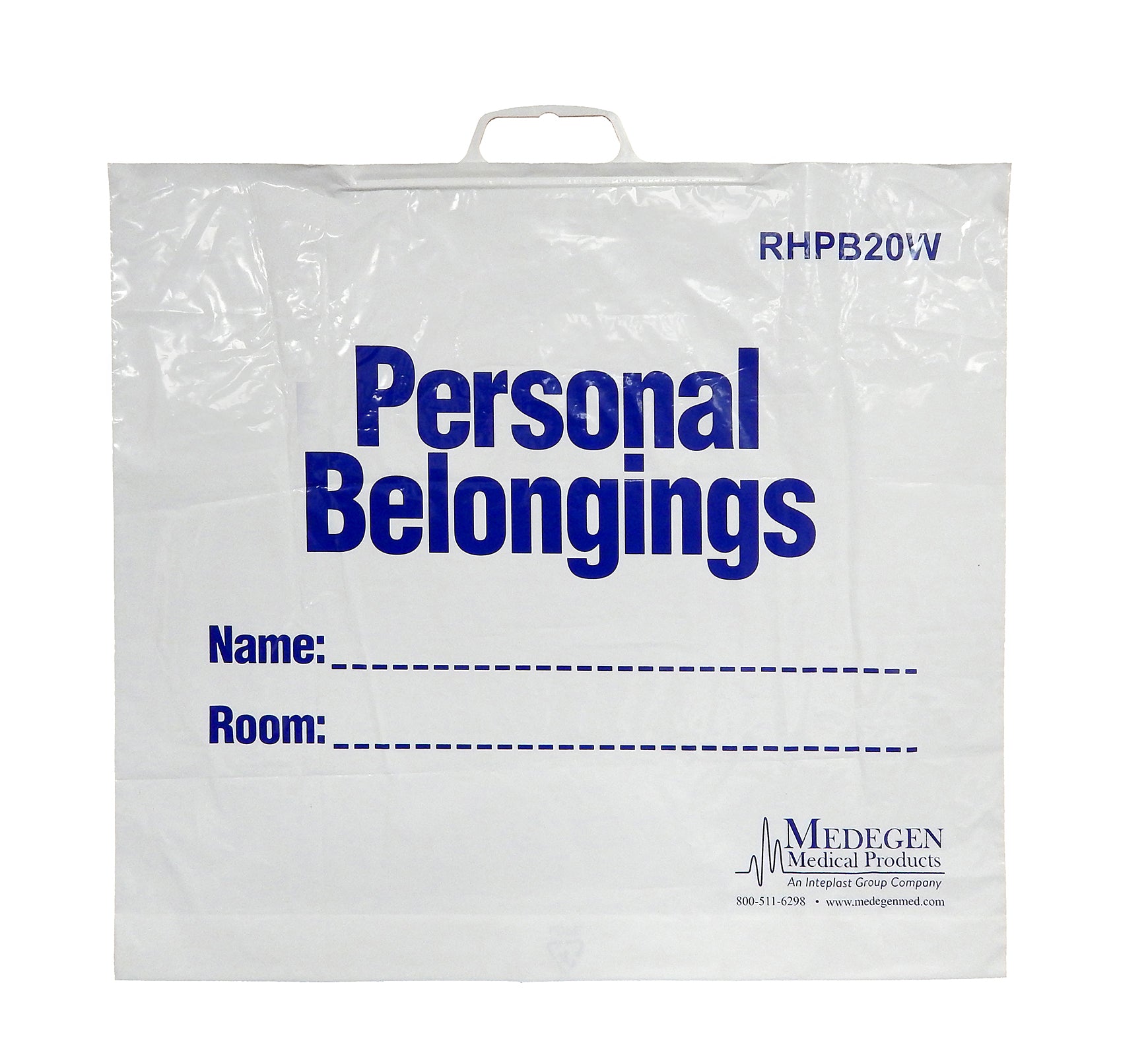 Bag: PBB 20X20+4 Clr/Wht & Blu RH 250/cs