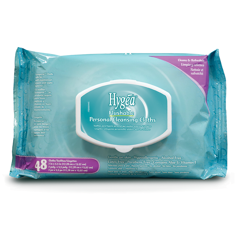 Hygea® Flushable Personal Cleansing Cloths