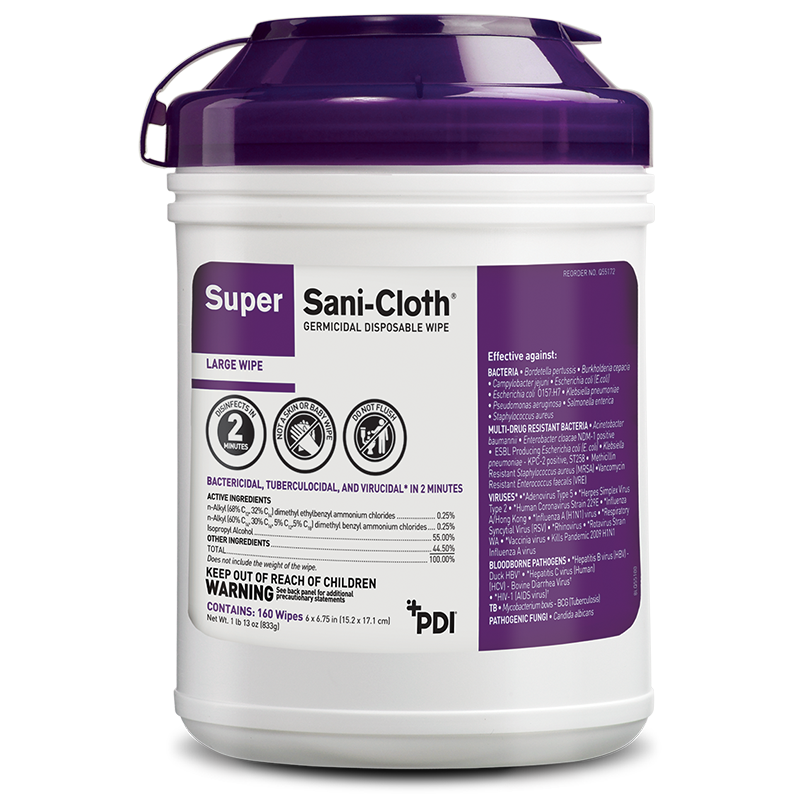 Super Sani-Cloth® Germicidal Disposable Wipe