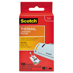 Laminating Pouches, 5 mil, 2.25" x 4.25", Gloss Clear, 100/Pack