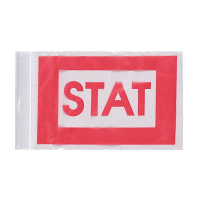 STAT Reclosable Bag, 5W x 8H, 2 MIL, Zip Closure