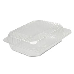 StayLock Clear Hinged Lid Containers, 6 x 7 x 2.1, Clear, Plastic, 125/Packs, 2 Packs/Carton