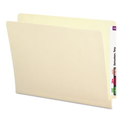 End Tab Folders with Antimicrobial Product Protection, Straight Tabs, Letter Size, 0.75" Expansion, Manila, 100/Box