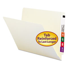 Heavyweight Manila End Tab Folders, 9" High Front, Straight Tabs, Letter Size, 0.75" Expansion, Manila, 100/Box