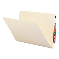 Heavyweight Manila End Tab Folders, 9.5" High Front, Straight Tabs, Legal Size, 0.75" Expansion, Manila, 100/Box