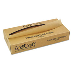 EcoCraft Interfolded Soy Wax Deli Sheets, 12 x 10.75, 500/Box, 12 Boxes/Carton