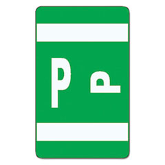 AlphaZ Color-Coded Second Letter Alphabetical Labels, P, 1 x 1.63, Dark Green, 10/Sheet, 10 Sheets/Pack