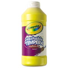 Artista II Washable Tempera Paint, Yellow, 16 oz Bottle