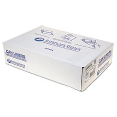 Low-Density Commercial Can Liners, 60 gal, 1.15 mil, 38" x 58", Clear, 20 Bags/Roll, 5 Rolls/Carton