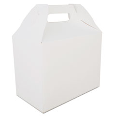 Carryout Barn Boxes, 10 lb Capacity, 8.88 x 5 x 6.75, White, Paper, 150/Carton