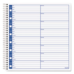 Voice Message Log Books, One-Part (No Copies), 8 x 1, 8 Forms/Sheet, 800 Forms Total