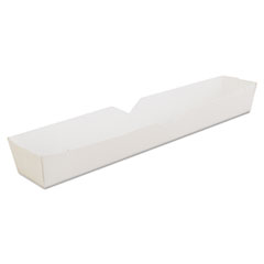 Footlong Hot Dog Tray, 10.25 x 1.5 x 1.25, White, Paper, 500/Carton