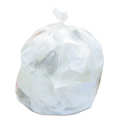 High-Density Waste Can Liners, 30 gal, 8 mic, 30" x 37", Natural, 25 Bags/Roll, 20 Rolls/Carton