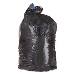Low-Density Can Liners, 56 gal, 1.3 mil, 43" x 47", Black, 100/Carton