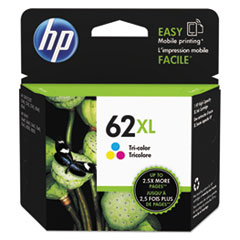 HP 62XL, (C2P07AN) High-Yield Tri-Color Original Ink Cartridge