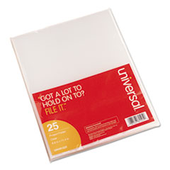 Project Folders, Letter Size, Clear, 25/Pack