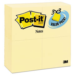 Original Pads in Canary Yellow, Value Pack, 3" x 3", 100 Sheets/Pad, 24 Pads/Pack