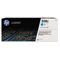 HP 508X, (CF361X) High-Yield Cyan Original LaserJet Toner Cartridge