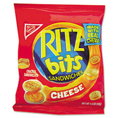 Ritz Bits, Cheese, 1.5 oz Packs, 60/Carton