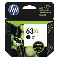 HP 63XL, (F6U64AN) High-Yield Black Original Ink Cartridge