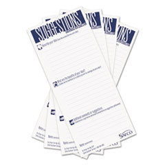 Suggestion Box Cards, 3.5 x 8, White, 25/Pack